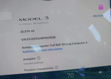 2024 Tesla Model 3 Long Range Dual Motor All-Wheel Drive/Rear-Wheel Drive from USA, damaged, VIN 5YJ3E1EA4RF843526